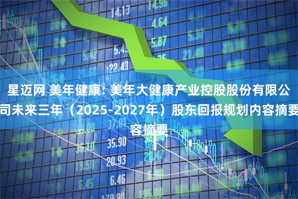 星迈网 美年健康: 美年大健康产业控股股份有限公司未来三年（2025-2027年）股东回报规划内容摘要