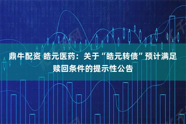 鼎牛配资 皓元医药：关于“皓元转债”预计满足赎回条件的提示性公告